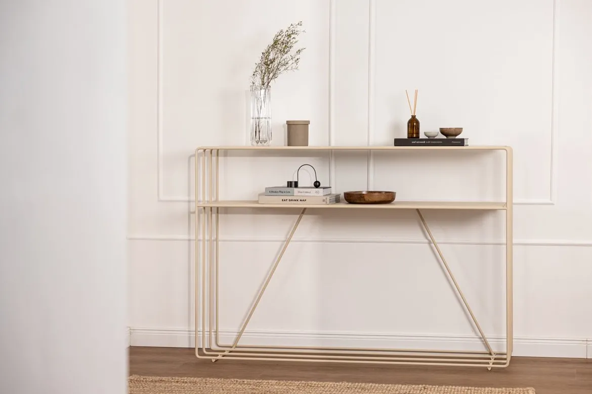 Kommode Ria – Metall-Design mit zwei Ablagen