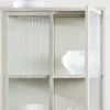 Kommode/Vitrine Lenora – Beige, Modern-Classy mit Retro-Akzent