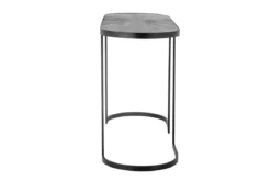 Konsolentisch Elvo – Schwarzes Metall-Design mit ovaler Tischplatte