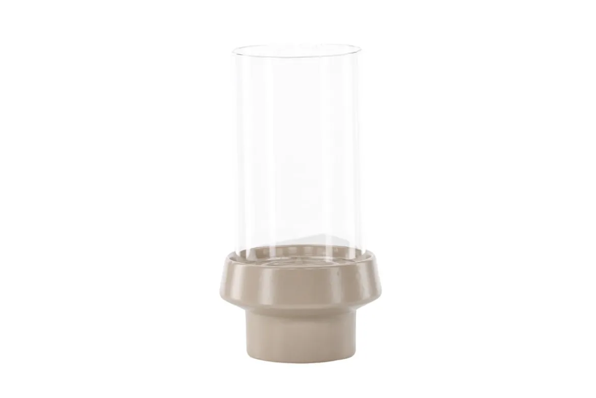Laterne Flame - Laterne aus Glas und Steinzeug in verschiedenen Farben