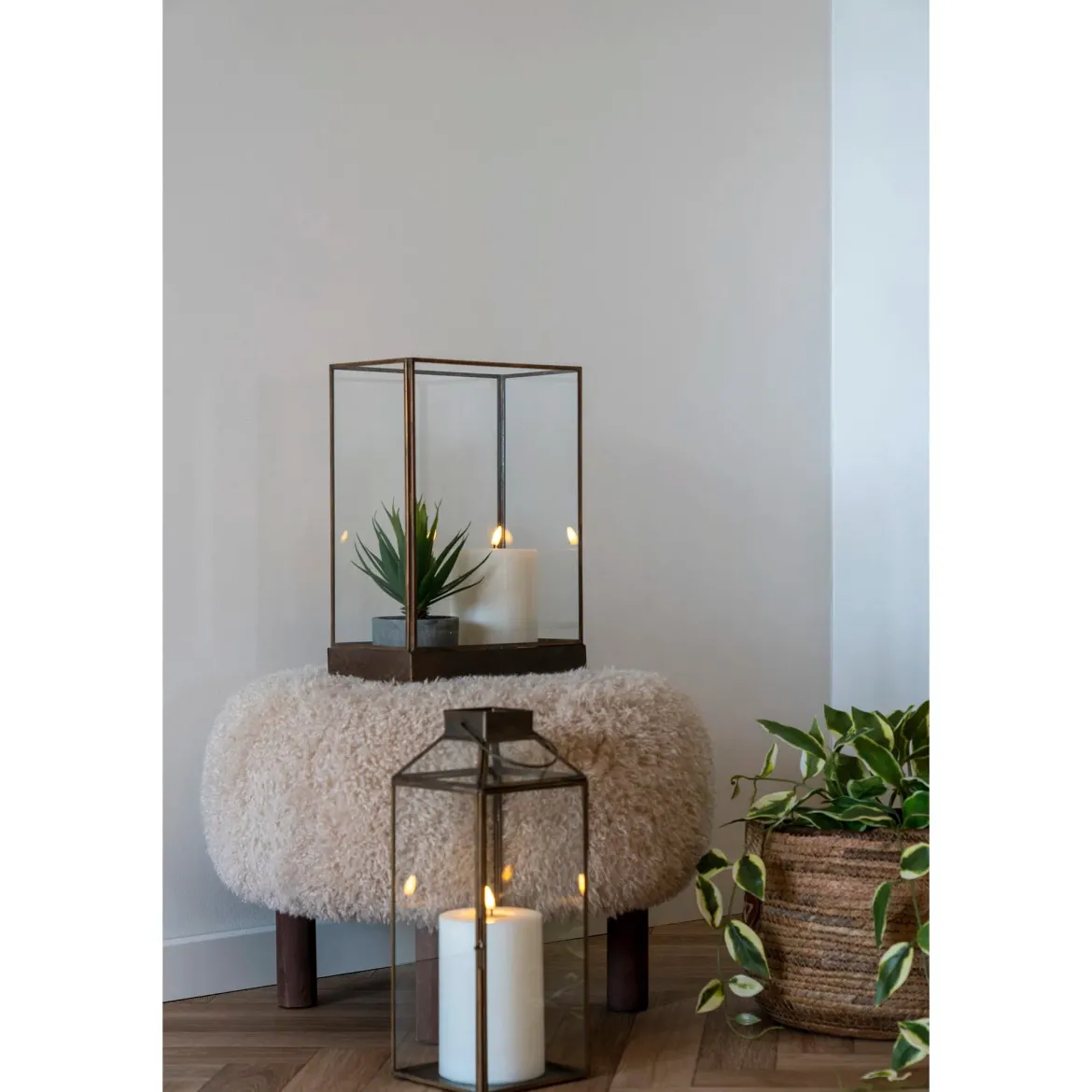 Laterne Mistral Metall/Glass