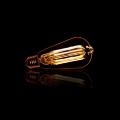 LED-Glühlampe Aura Drop – ST64-E27 mit amberfarbenem Glas
