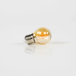 LED-Glühlampe Embera – G45-E27 mit amberfarbenem Glas
