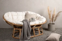 Loungesessel Caroline – aus Rattan inklusive weißem Kissen