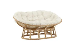 Loungesessel Caroline – aus Rattan inklusive weißem Kissen