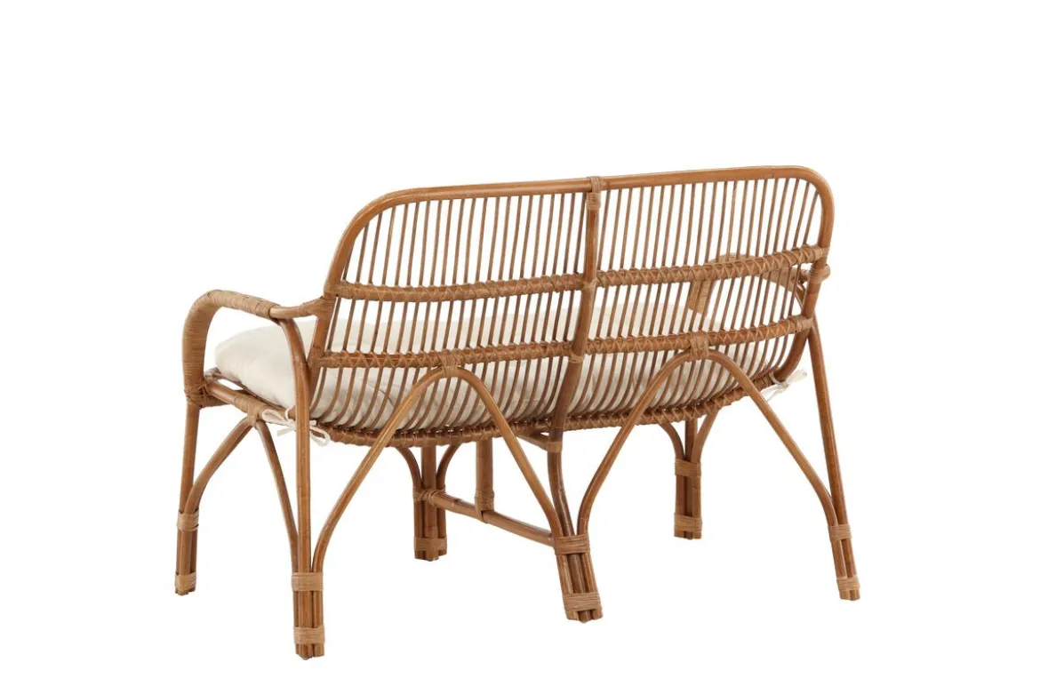 Loungesessel Sevilla – aus Rattan inklusive creme-weißem Kissen