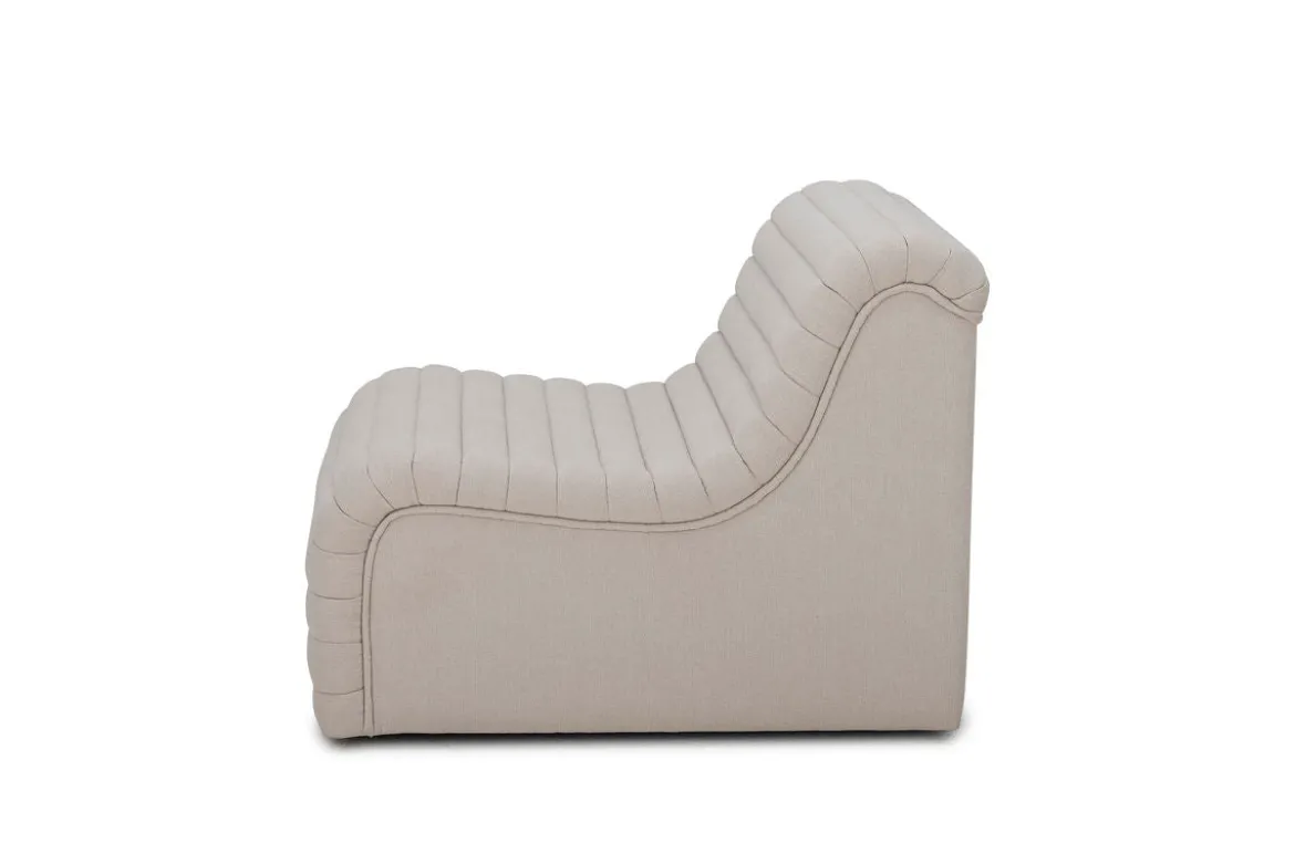 Lounge Sessel Taupe - im modernen Retro Look