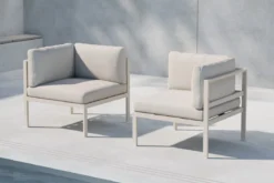 Loungesessel Tim – wetterfest aus Aluminium & Olefin in Beige