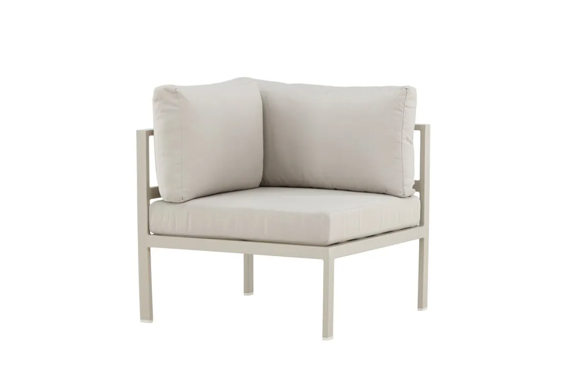 Loungesessel Tim – wetterfest aus Aluminium & Olefin in Beige