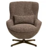 Lounge Sessel Ylvora - Braun mit Rollen