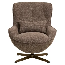 Lounge Sessel Ylvora - Braun mit Rollen