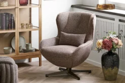 Lounge Sessel Ylvora - Braun mit Rollen