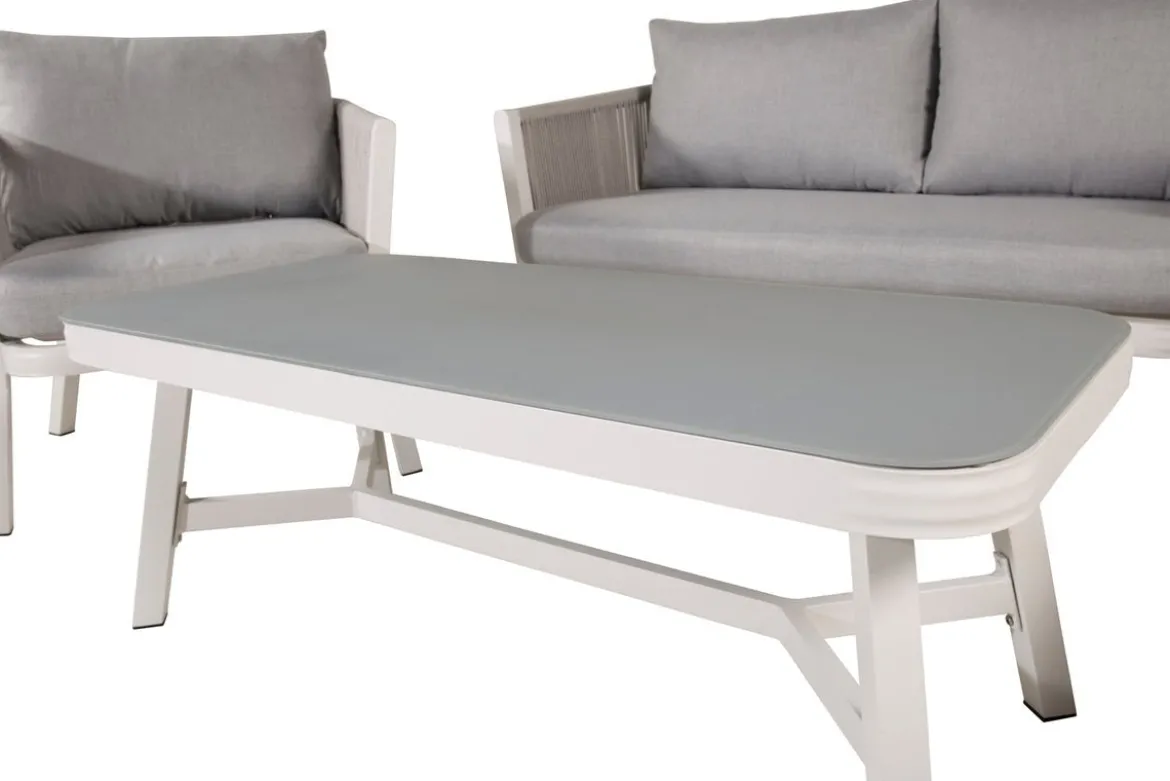 Loungeset Dreamy - aus weißem Aluminium inkl Kissen