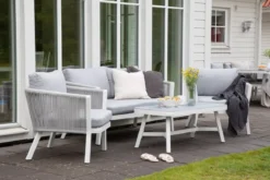 Loungeset Dreamy - aus weißem Aluminium inkl Kissen