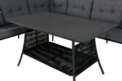 Lounge Set Madrid – in Schwarz aus Polyester-Seil und Metall