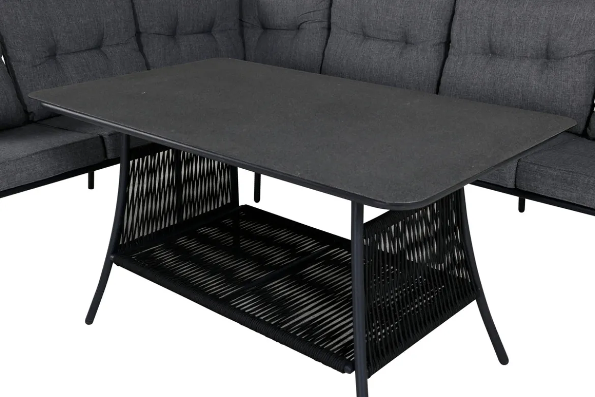 Lounge Set Madrid – in Schwarz aus Polyester-Seil und Metall
