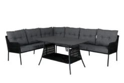 Lounge Set Madrid – in Schwarz aus Polyester-Seil und Metall