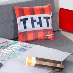 Minecraft Dekokissen „TNT Plush“ – mit Füllung & Samtoptik
