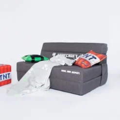 Minecraft Klappsofa „SleepCube“ – ausklappbar & passend zum Kinderbett