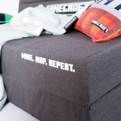 Minecraft Klappsofa „SleepCube“ – ausklappbar & passend zum Kinderbett
