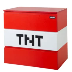 Minecraft Kommode „TNT Box“ – mit LED-Beleuchtung & 3 Schubladen
