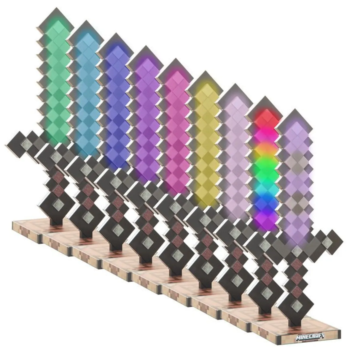 Minecraft LED-Tischlampe „Netherite Sword“ – mit Akku & Farbwechsel