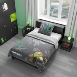 Minecraft Wendebettwäsche „BlockCraft Dream“ – beidseitig & mit Reißverschluss