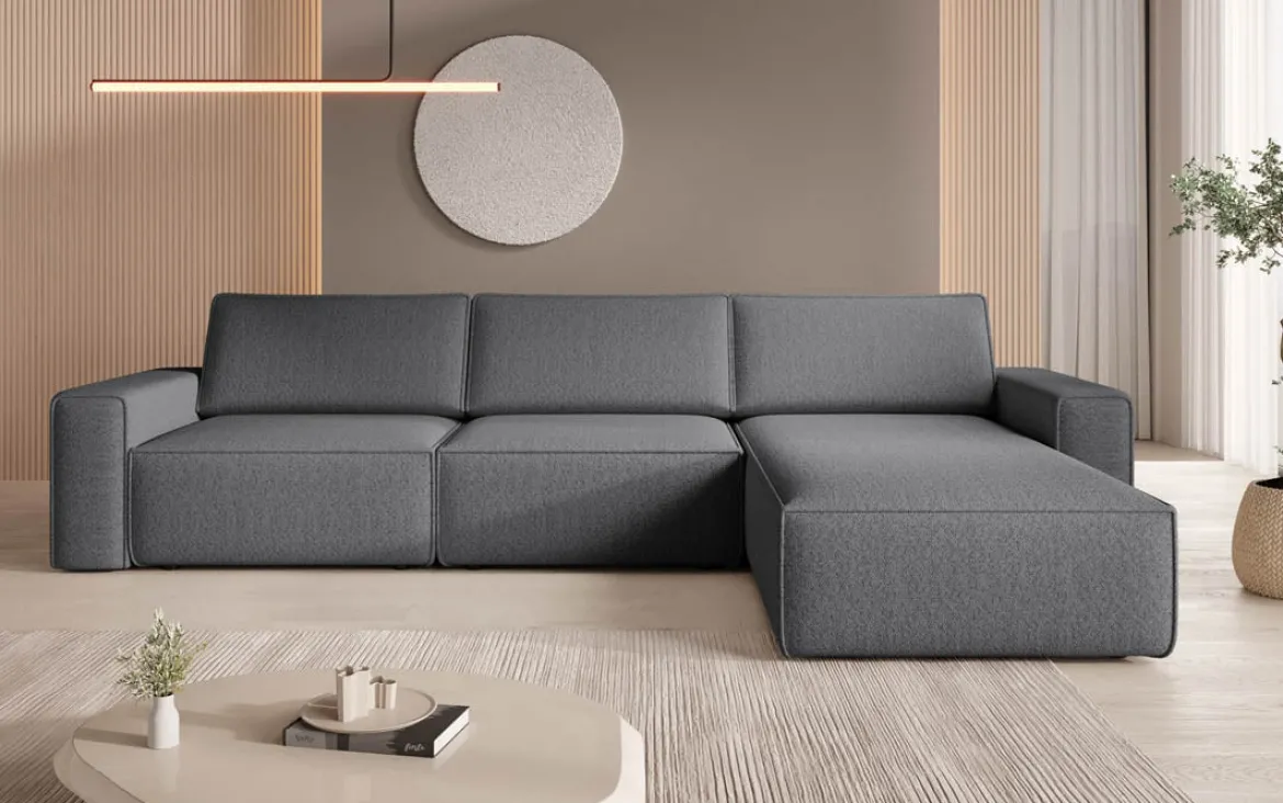 Modulares Ecksofa Yuma aus Bouclé
