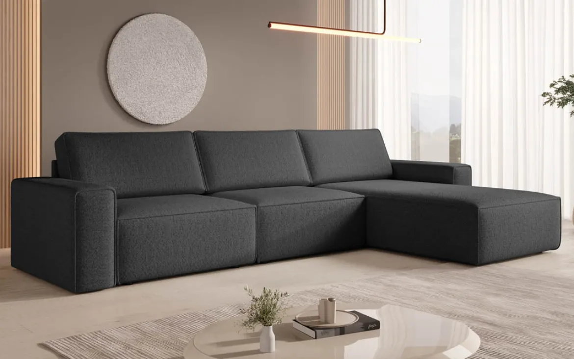 Modulares Ecksofa Yuma aus Bouclé