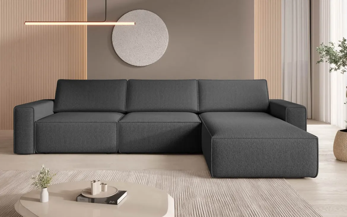 Modulares Ecksofa Yuma aus Bouclé