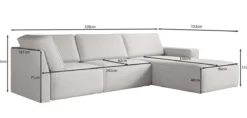 Modulares Ecksofa Yuma aus Cord