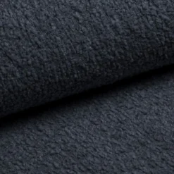 Modulares Ecksofa Yuma mit Beistellhocker aus Bouclé
