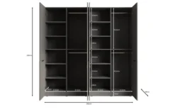 Moduro Elen – Zweimoduliger Kleiderschrank mit strukturierter Front