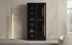 Moduro Luno – Design-Kleiderschrank mit Glasfront und LED-Innenbeleuchtung