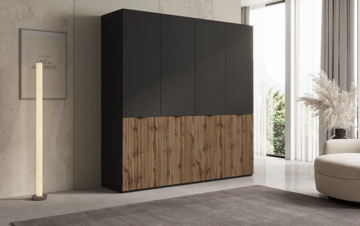 Moduro Naro Duo – Zweimoduliger Design-Kleiderschrank in Eiche Wotan