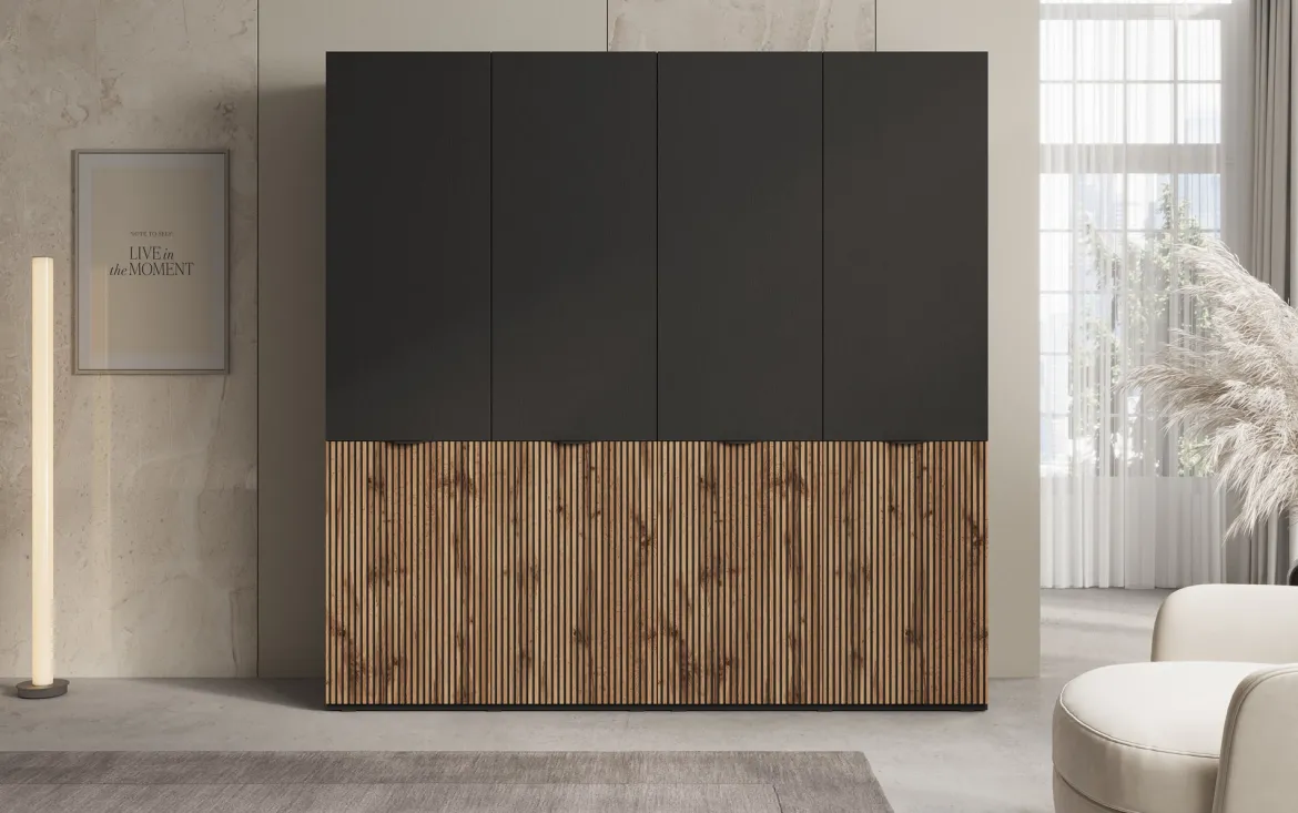 Moduro Naro Duo – Zweimoduliger Design-Kleiderschrank in Eiche Wotan