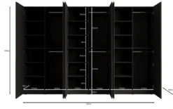 Moduro Naro Trio – Dreimoduliger Design-Kleiderschrank in Eiche Wotan