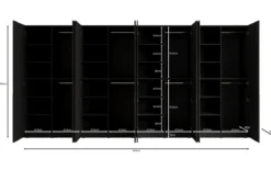 Moduro Naro XL – Viermoduliger Design-Kleiderschrank in Eiche Wotan