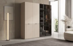 Moduro Nero – Modularer Kleiderschrank mit Glas- und Strukturfront