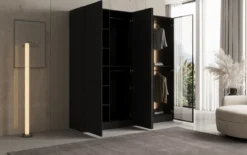 Moduro Nero – Modularer Kleiderschrank mit Glas- und Strukturfront