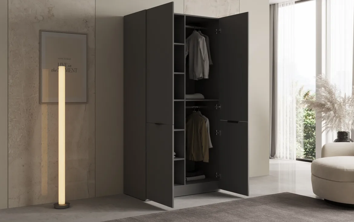 Moduro Varo – Design-Kleiderschrank mit gefräster MDF-Front