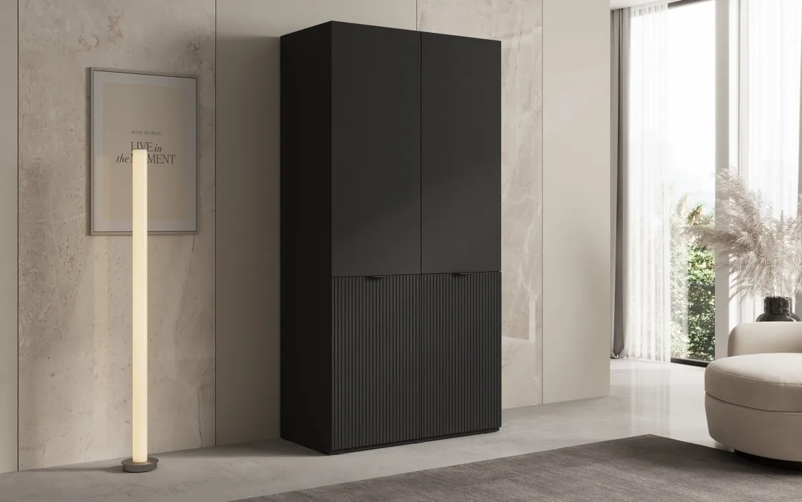 Moduro Varo – Design-Kleiderschrank mit gefräster MDF-Front