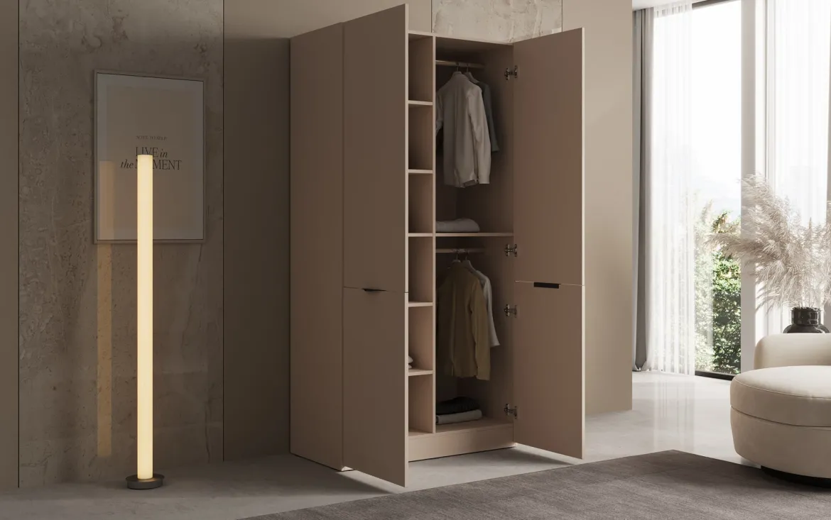 Moduro Varo – Design-Kleiderschrank mit gefräster MDF-Front