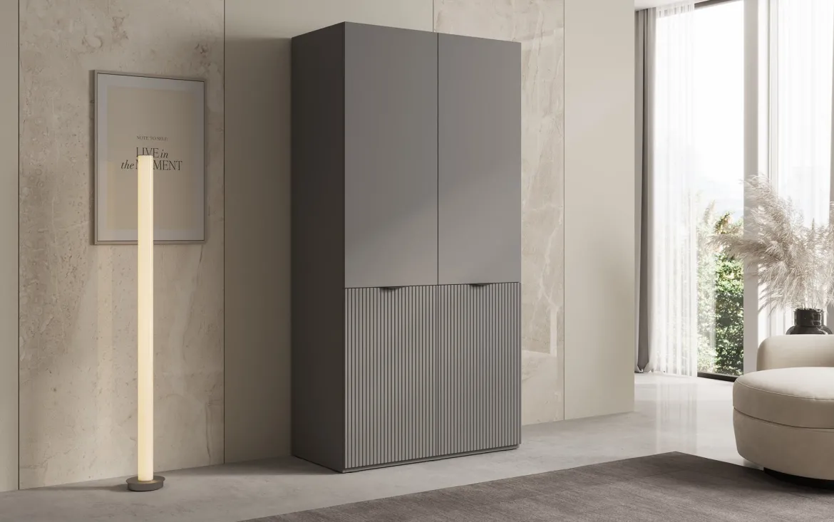 Moduro Varo – Design-Kleiderschrank mit gefräster MDF-Front