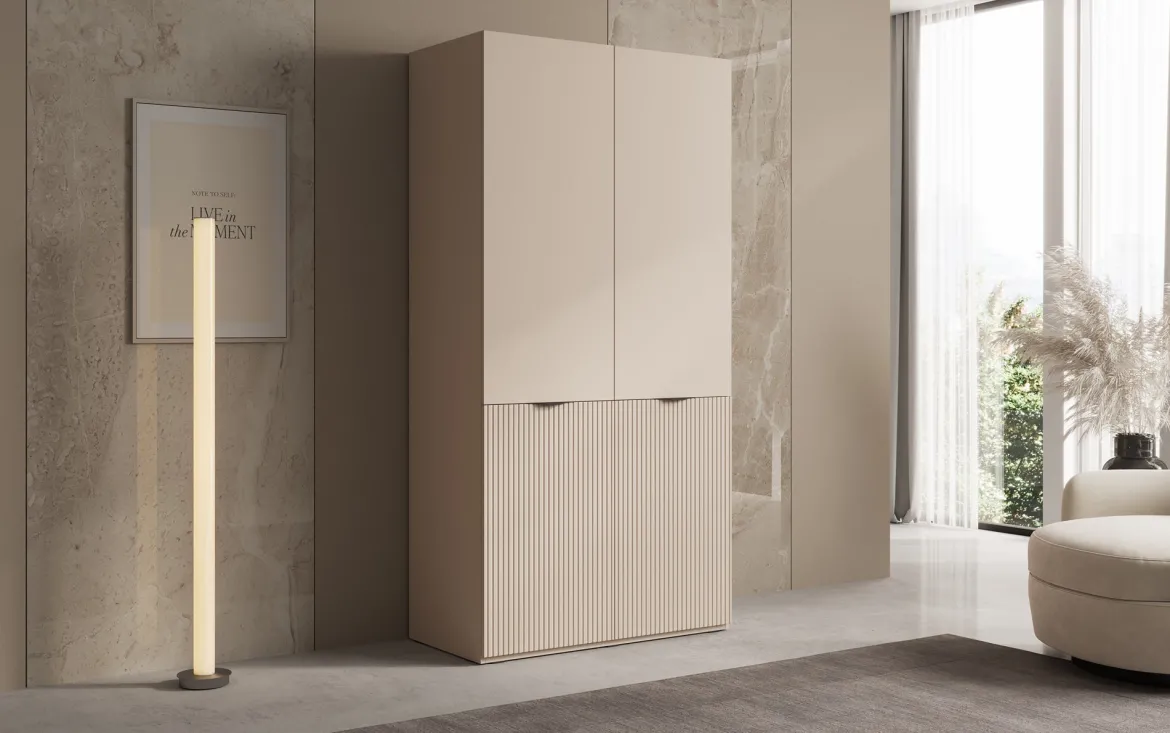 Moduro Varo – Design-Kleiderschrank mit gefräster MDF-Front