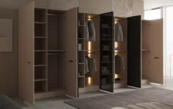 Moduro Verno – Modularer Design-Kleiderschrank mit Glas- und Strukturfront