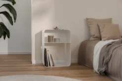 Nachttisch Damio – Minimalistisches Design aus pulverbeschichtetem Metall