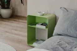 Nachttisch Damio – Minimalistisches Design aus pulverbeschichtetem Metall