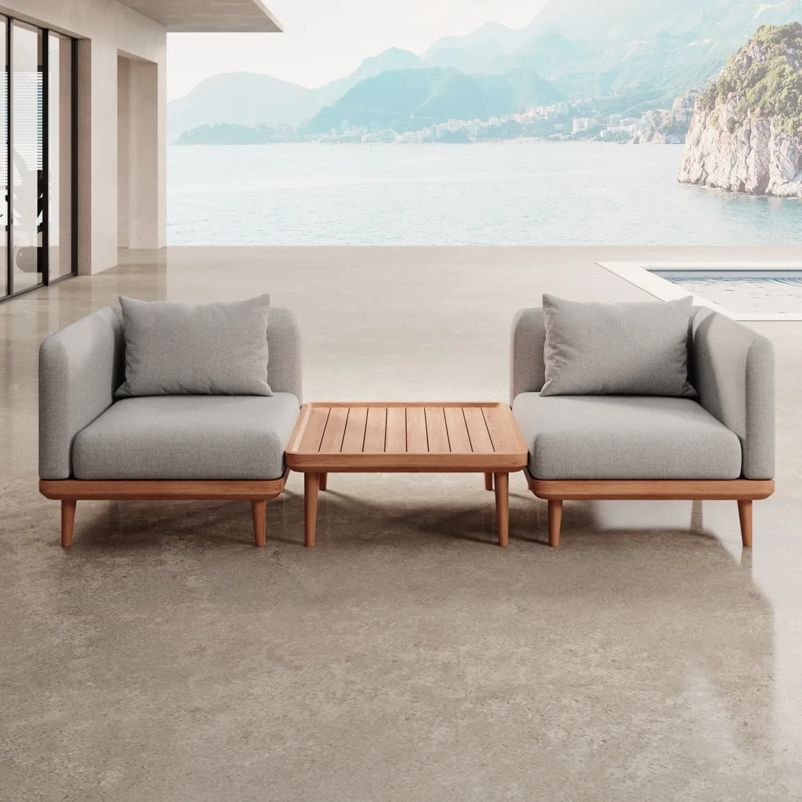 Nouri – 2 Loungemodule & Tisch | Aevora™ Kollektion