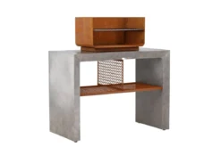 Outdoor Küche Sella - aus Aluminium in Hellgrau inklusive Grill
